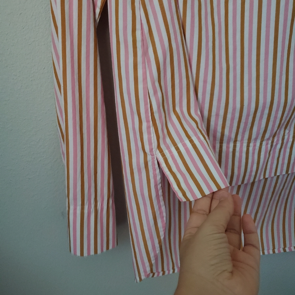 J.Crew Factory Funnel Neck Striped Top - Picture 7 of 9